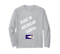 Hecho en Samoa Americana con Bandera Divertida Manga Larga