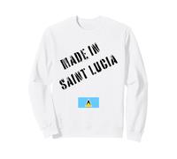 Hecho en Santa Lucía con Bandera Divertida Sudadera