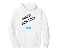 Hecho en Santa Lucía con Bandera Divertida Sudadera con Capucha