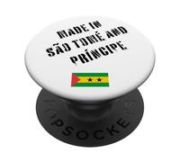 Hecho en Santo Tomé y Príncipe con Bandera Divertida PopSockets PopGrip Adhesivo