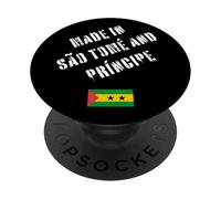 Hecho en Santo Tomé y Príncipe con Bandera Divertida PopSockets PopGrip Adhesivo
