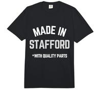 Hecho en Stafford Divertido Lema Nacido en Stafford Comfort Colors Adult Heavyweight T-Shirt