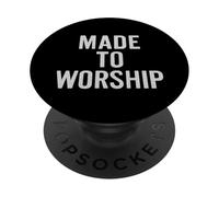 Hecho para adorar. Cita de Identidad Cristiana. Vintage. PopSockets PopGrip Adhesivo