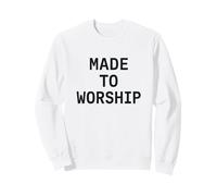 Hecho para adorar. Cita de Identidad Cristiana. Vintage. Sudadera