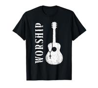 Hecho para adorar - Guitarra Cristiana Vintage de Jesús Faith Camiseta