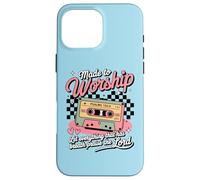 Hecho para Adorar Retro Casete Salmo 150 Arte Cristiano Carcasa para iPhone 16 Pro MAX