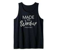 Hecho para adorar Salmos 95:1 Escritura Fe Inspiradora Camiseta sin Mangas