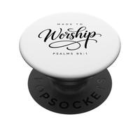 Hecho para adorar Salmos 95:1 Escritura Fe Inspiradora PopSockets PopGrip Adhesivo