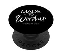 Hecho para adorar Salmos 95:1 Escritura Fe Inspiradora PopSockets PopGrip Adhesivo