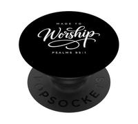 Hecho para adorar Salmos 95:1 Escritura Fe Inspiradora PopSockets PopGrip Adhesivo