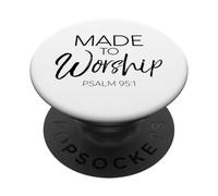 Hecho para adorar Salmos 95:1 Escritura Fe Inspiradora PopSockets PopGrip Adhesivo