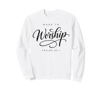 Hecho para adorar Salmos 95:1 Escritura Fe Inspiradora Sudadera