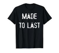 Hecho para durar Camiseta gráfica económica, Hombre, Negro, XL