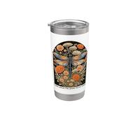 Hecho para Happy Sunny Days Dragonfly Floral Art Vaso térmico de acero inoxidable de doble pared