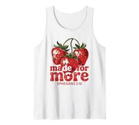 Hecho para más fresas cristianas versículo bíblico retro Camiseta sin Mangas