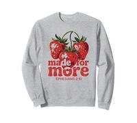 Hecho para más fresas cristianas versículo bíblico retro Sudadera