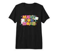 Hecho para un diseño de Cita de Cara Feliz Positiva más Colorido Camiseta Premium