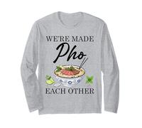 Hecho Pho el uno al Otro Amante de la Comida de Sopa de Fideos vietnamita Manga Larga