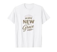 Hecho por Grace Christian Faith Bible Versos bendecidos Jesús Camiseta gráfica económica