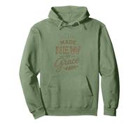 Hecho por Grace Christian Faith Bible Versos bendecidos Jesús Sudadera con Capucha
