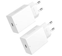 HECHOBO Cargador USB C 20W [2-Pack] Carga Rápida Compatible con iPhone 17, 17ProMax, 17Pro, 16, 16 ProMax, 16 Pro, 15, 15 Pro, 15 ProMax, 14 ProMax, 13, 12, 11, SE, iPad, Galaxy