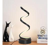 HechoVinen Lámpara de Mesita de Noche a Espiral LED, Lámpara Mesita Noche Moderna, Lámpara de Mesa para Habitación