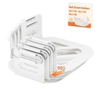 HechoVinen Nicoone - Juego de 4 tensores para sábanas de cama con cierre para sujetar las sábanas firmes y fijas, ajustables