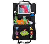 HECKBO 1x Organizador Monster para respaldo de coche infantil con bolsillo táctil para tablet - bolsa térmica para bebidas - bolsillo extra grande - fácil instalación