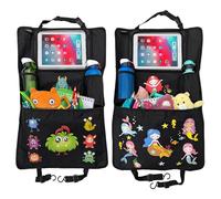 HECKBO 2x Protector organizador para respaldo de asiento infantil Monstruo + Sirena