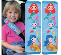 HECKBO 2x Protector para cinturón de seguridad - Sirena - para niños - Protector para cinturón, almohadilla para el hombro para el cinturón de seguridad