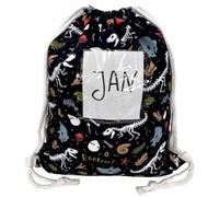 HECKBO Bolsa de deporte para niña y niño, diseño de dinosaurios, 40 x 32 cm, mochila para guardería, 40cm x 32cm