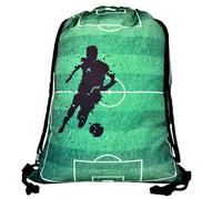 HECKBO Mochila niñas y niños - con dibujos de fútbol - se puede lavar a máquina - 40x32 cm - para el la escuela, para hacer deporte - mochila, zapatillero, bolso, bolsa de deporte para fútbol