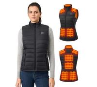 Hecusma Chaleco Calefactable Mujer con Bateria de 16000mah 7.4v, Chaleco Calefactable Mujer con 9 Zonas de Calentamiento para Actividades al Aire Libre -S