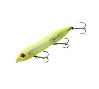 Heddon Super Spook de Agua Salada Lure, Chartreuse Silver Insert