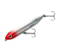 Heddon Super Spook Topwater Señuelo de Pesca para Agua Salada y Agua Dulce, Cabeza roja, Super Spook Jr (1/2 oz)