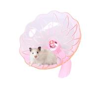Hedgehog - Rueda de ejercicio silenciosa para hámster, 17,5 cm, transparente, giratoria, accesorio de jaula para ratones, hurones, chinchillas, mascotas pequeñas