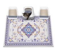 Hedgeink Alfombra para Arenero de Gatos Antideslizante e Impermeable - Esterilla Atrapa Arena de PVC Suave y Duradero, Protección del Suelo, Lavable y para Gatos de Interior, 102 x 76 cm