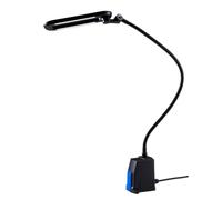 Hedi ML1209FLED ML1209FLED-Lámpara LED para Banco de Trabajo (9 W, Cable de conexión de 3 m, 3 Niveles de Brillo, Incluye Pinza de Mesa y imán de sujeción), Multicolor