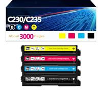HEDIR 4 Paquetes de Cartuchos de tóner C230 compatibles con impresoras Xerox C230 C235 de 3000 páginas y 4 Colores, Repuesto de Cartucho de tóner 006R04383 006R04384 006R04385,4color-3000 Pages