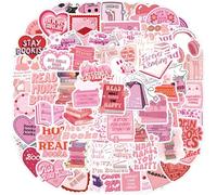 Hedmedum 120 piezas de pegatinas impermeables, calcomanías estéticas rosas, calcomanías de vinilo de moda para computadora portátil, funda de teléfono celular, maleta, casco, motocicleta, computadora,