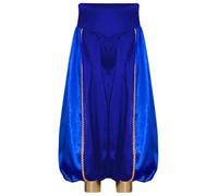 Hedmy Pantalones de Príncipe Árabe para Chicos para Disfraces de Príncipe Árabe para Fiestas de Cosplay Azul 9-10 años