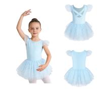 Hedmy Ropa De Ballet para Niña Body Clásico Fiesta Cha-cha Peine Espejo Aroma Silla Música Escultura Un Azul Claro 18-24 Meses