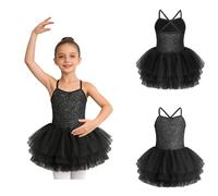Hedmy Ropa De Ballet para Niña Body Clásico Fiesta Cha-cha Peine Espejo Aroma Silla Música Escultura B Negro 5-6 años