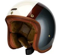 Hedon Hedonist Eastwood ECE, casco abierto L female Blanco/Marrón/Azul Oscuro