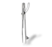 hedue® Compás de puntas - Compas carpintero con soporte para lápices y arco de ajuste, compas profesional de acero templado, 500 mm