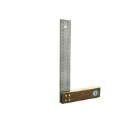 HEDUE - Escuadra de carpintero (Madera de nogal, 250 mm Acero Inoxidable hojas 35 mm, 1 pieza, A125