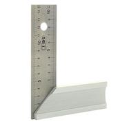 Hedue® Escuadra de carpintero con tope - Escuadra de tope de aluminio, escuadra de carpintero con ángulo de 45/90 grados 150 x 40 x 1 mm