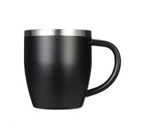 HEECN® HESS-016 - Taza térmica de acero inoxidable (doble pared, sin BPA, 290 ml), color negro