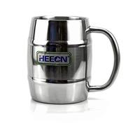 HEECN® Jarra Cerveza Acero Inoxidable - Vaso Cerveza Acero - Taza de Cerveza para Camping - Jarras de Cerveza de Metal - Cerveza Fria - Vaso Termico - Doble Pared 40cl HESS-003