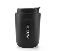 HEECN® Palm -Taza térmica de doble pared de acero inoxidable, con aislamiento al vacío, MINI Taza térmica portátil, sin fugas, sin BPA (negro)